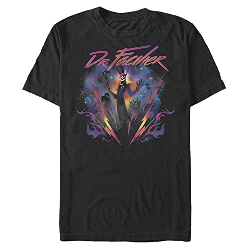 T-shirt noir Disney Dr Facilier grande taille 4XL pour homme grand et grand look rock chic urban