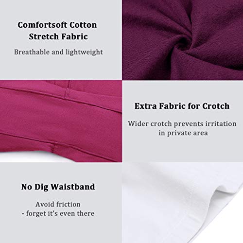 Image of wirarpa Women's Cotton Boy Shorts Underwear Anti Chafing Soft Biker Short Plus Boy Shorts Panties 4 Pack, Multicolor05-4 Pack