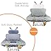ICOPUCA Shopping Cart Cover for Baby, 2 in 1 cart Cover for Babies N high Chair Cover, Padded Grocery cart seat Cover for Baby Girl boy, with Extra Detachable Cushion, Grey;