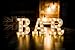 Foaky LED Letter Lights Sign Marquee Light Up Letters Sign for Night Light Wedding/Birthday Party Battery Powered Christmas Lamp Home Bar Decoration(B)