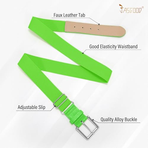 Image of JASGOOD 2 Pack Baseball Socks and Belt Combo Set Softball Socks and Belts Elastic Waist Belt for Youth and Adult Boys