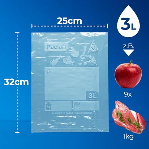 Paclan Gefrierbeutel, 3 ltr (30er Pack)