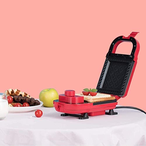 Mini-Waffeleisen 2-in-1 Frühstücksmaschine mit einstellbarer Dauer für eine Person, Toastie Maker mit abnehmbaren… – Bild 3