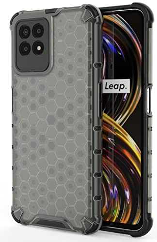 Image of Glasgow Back Case Cover Designed for Realme 8i / Realme Narzo 50 - Black