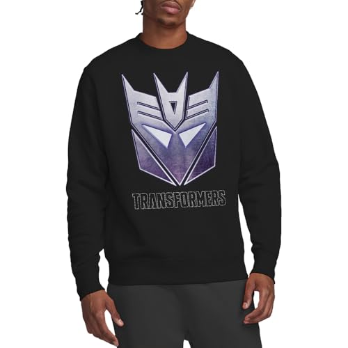 Transformers Generations Decepticon Steel Icon Logo Unisex Sweatshirt, Black, Large