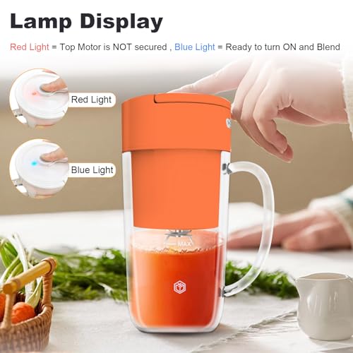 Image of Portable Blender, 10 oz Mini Personal Blender for Smoothies, Fruits, and Veggies with Rechargeable USB, Easy to Clean suitable for Traveling or Camping
