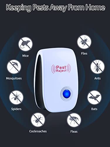 Ultrasonic Pest Repeller,Pest Repellent 6 Pack, Pest Control Electronic Plug For Insects, Mice & Spider, Mosquito Repellent Indoor For Home, Office, Warehouse, Hotel, Garage,In Indoor Pest Control #TOP1