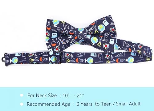 Image of OCIA Cute Pattern Pre-tied Bow Tie Adjustable Bowties for Adult & Children