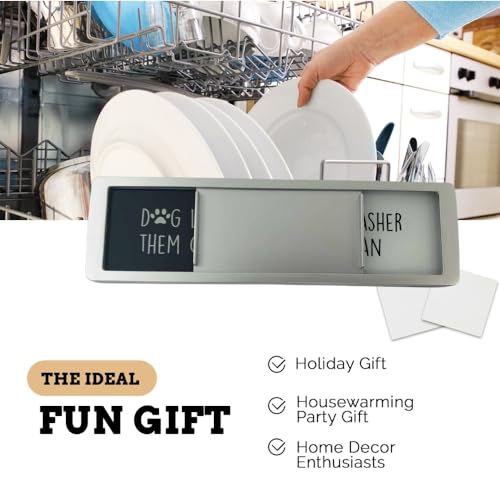 Imán decorativo para lavavajillas Clean Dirty, señal de perro miniatura 5