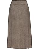 breiter Formbund Highmoor Langer Wollrock Natur/Hellbraun 46