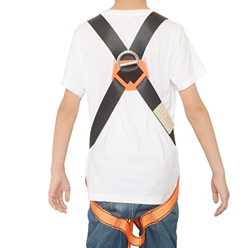 HeeJo Kids\' Harness, Youth Safety Harness Comfort Zipline Climbing Harness Belts for Tree Climbing Outdoor Expanding Training, Caving Rappelling 8 to 14 Years
