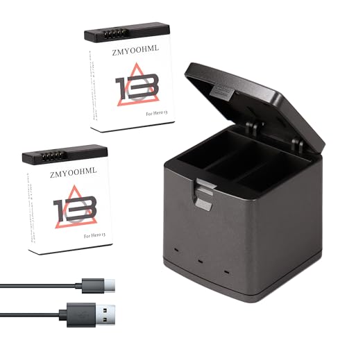 ZMYOOHML 2100mah high Capacity Battery with Fast Charger - Compatible with gopro Hero 13 Accessories