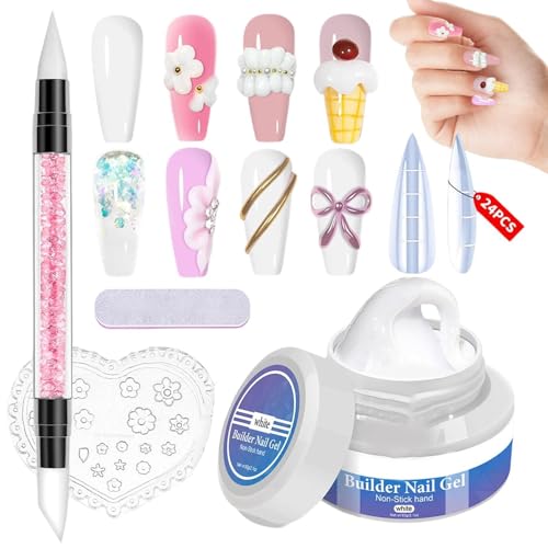 Esmalte en Gel 3D, 60 g de Gran Capacidad, Gel Duro para Modelado de Uñas, Para Modelado en Salón o Casa, Extensión, Arte para Principiantes y Profesionales