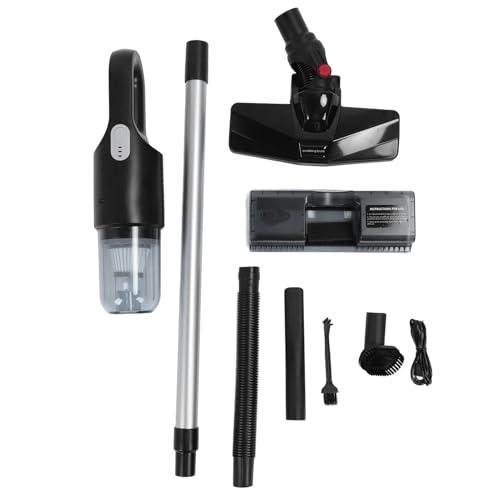 WOHPNLE Cordless Vacuum Cleaner, 6000mAh 2 Gears Powerful Suction Wet Dry Vacuum Cleaner with Mop Water Tank 400ml Dust Box for Pet Hair (Black)