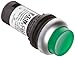 Eaton C22-DLH-G-K10-230 Pushbutton Switch, Illuminated, Extended Mounted, Momentary Operation, Green LED Color, Silver Bezel Color, SPST-NO Contacts, 230VAC Voltage