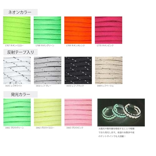 メルヘンア－ト アウトドアコード 3mm×5m巻 レフ・グレー