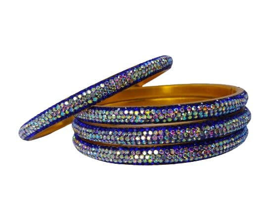 Colored Traditional Bangles Kada for Women & Girls on Traditional & Festive Occasion Set of 4... (Blue & Rainbow, 2.2) (B0BLW269GH) Amazon Price History, Amazon Price Tracker
