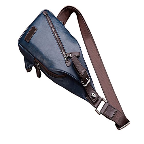 Leather Sling Bag Crossbody Backpack Daypack For Men Women Outdoor Travel Camping Fishing Hunting Hiking Crossbody Shoulder Chest Pack #TOP3