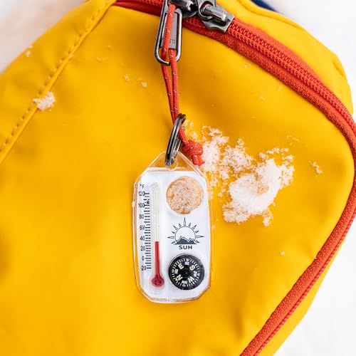 Sun-Company-TripleGage-3-in-1-Zipper-Pull-with-Compass-Thermometer-and-Magnifying-Glass-Essential-Outdoor-Navigation-Tool-for-Camping-Hiking-and-Scouting