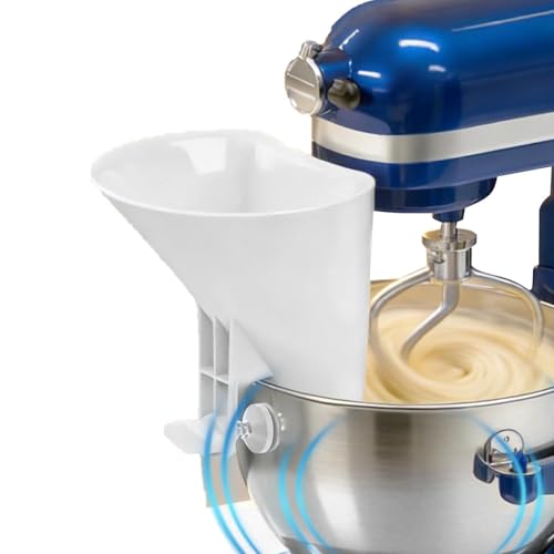 Entonnoir à farine pour robot pâtissier,Entonnoir à large bec verseur | Robot pâtissier pour chute,Pour Cuisine, Pâtisserie, Biscuits, Céréales, Poudre, Verre,...