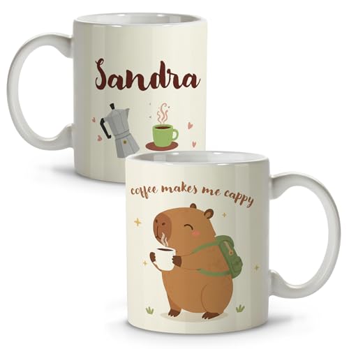 Taza personalizada capibara. Tazas de cafe capybara. Tazas desayuno. Regalos originales para mujer y hombre. Regalo para novia. Detalles compañeros de trabajo. Amigo invisible. Mug. Accesorios cafe