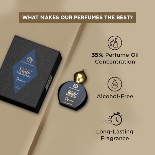 Image of The Man Company Emir Attar Sufiana For Unisex, 12ml Premium Long-Lasting, 35% Highly Concentrated Perfume Oil, Gift For Him - Floral