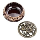 LOLIPPYY Quemador de Incienso Cerámico Artesanal Soporte Decorativo para Aromaterapia y Purificación de Aire Diseño Retro Elegante para Hogar y Oficina