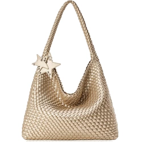 Image of Woven Tote Bag for Women, Shoulder Handbags, Beach Hobo, Handwoven Satchel Underarm Bag, Top-Handle Bag With Purses