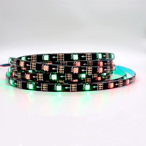 Image of DC5V SK6812 (Similar WS2812B) RGBW RGB+Neutral White LED Strip Light 30leds /Pixels /m Individually Addressable 4Color in 1LED(16.4ft(5m) 150leds IP65) (No Adapter or Controller)