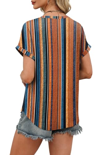 Image of WIHOLL Womens Blouses Spring Tops Short Sleeve Shirts Dressy Casual Summer Vacation Fashion Clothing 2026