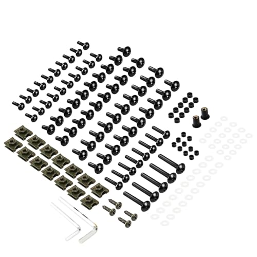 Vis carénage CBR600RR Kawasaki Suzuki : le kit 155 pièces noir pour votre atelier