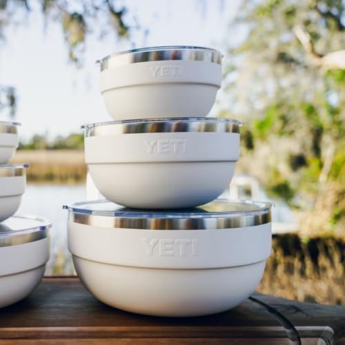 Image of YETI Rambler Bowl, Vacuum Insulated, Stackable and Nestable Stainless Steel Bowl with Lid, 2 Quart, Navy