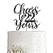 22 Black Glitter 22nd Birthday Cake Topper, Cheers to 22 Years Party Cake Topper Decorations, Supplies