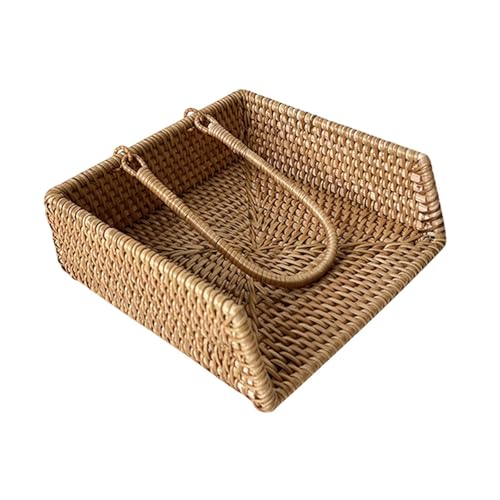 Baoblaze Cestino Porta tovaglioli in Vimini, Porta tovaglioli in Rattan, Cestino Porta tovaglioli a Mano per ristoranti, casa, tavoli da Picnic al