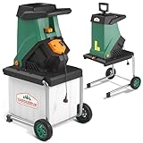 Gardebruk® Broyeur de végétaux électrique 3.1000W broyeur de Branches Couteau Lame Max. 40mm bac 50L broyeur de Jardin déchiqueteur Bois Compost Jardin