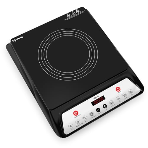Image of Lifelong 1800 Watt Induction Stove, Electric Induction with 7 Preset Indian Menus Options, Auto Shut off & Temperature Controle, Ceremic Plate - 1 Year Manufacturer's Warranty (Black, LLIC101)