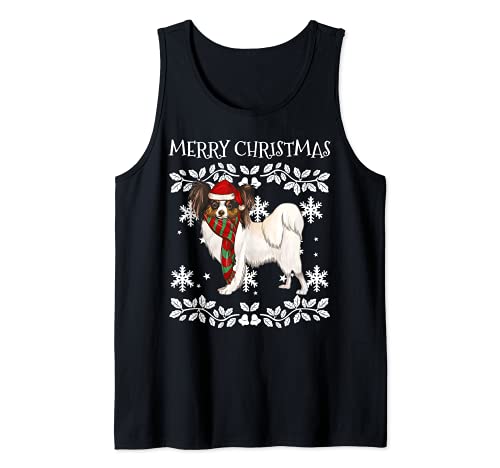 Merry Christmas Ornament Soft Coated Wheaten Terrier Xmas Tank Top, Black