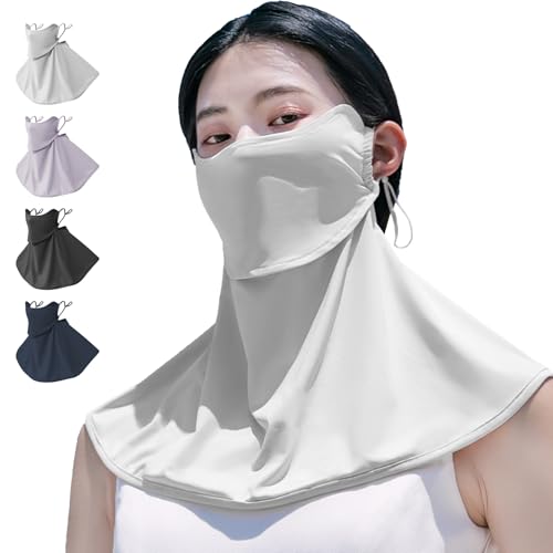 [fiorifiore] �⊴UV�t�F�C�X�J�o�[ ���Ă��h�~�}�X�N ��܂ŃK�[�h UPF50+ ���R���߉\ ���̎d���Ăŏ������ �ʋ΁E�A�E�g�h�A�p Gray