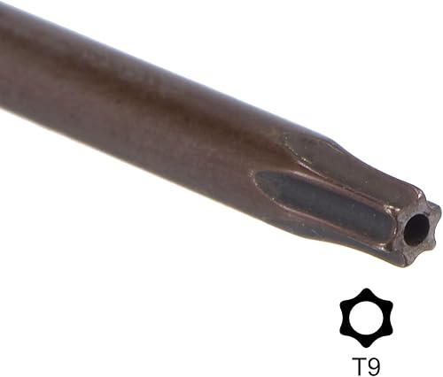 Miniatura 4 de uxcell T9 Anti manipulación Torx Star Key Bit Llave, forma de L 3.35 pulgadas brazo largo, acero S2 2 PC