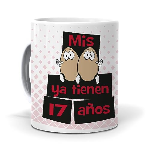 Mundohuevo Caneca Meus Ovos Já Têm 17 Anos. Cerâmica AAA - 350 ml.