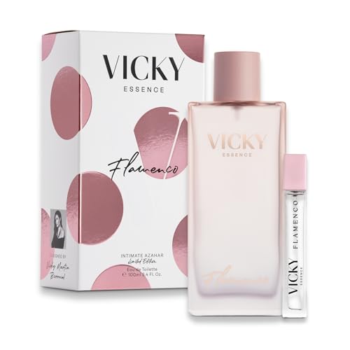 VICKY ESSENCE Flamenco Intimate Azahar Set EDT 100ml + 20ml Ed. Limitada | Perfume Mujer Frutal | Melocotón Caramelo