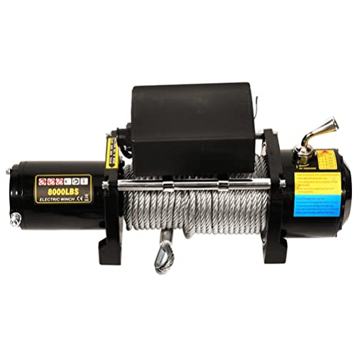 Winch eléctrico 12V OCPTY 8000LBS con cable de acero y control remoto miniatura 7