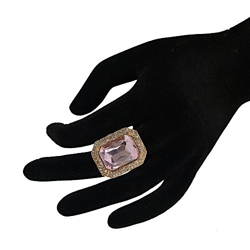 Adjustable Rose Gold Ring with Swarovski Crystal