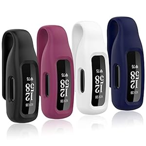 Huadea 4-Pack Clip Case Compatible with Fitbit Inspire 2/Fitbit Inspire 3, Soft Silicone Clip Clasp Accessory…