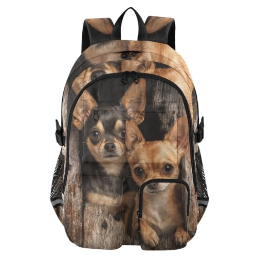 Chilhuan Mochila para laptop 17.5 pulgadas con diseño de perro 3D para la escuela
