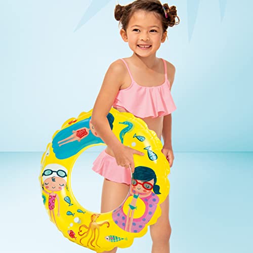 Image of GLAN Inflatable Pool Swimming Ring for Kids Water Floating Tube Durable PVC Swim Ring for Beach, Pool and Summer Parties (Swimming Ring Boys)
