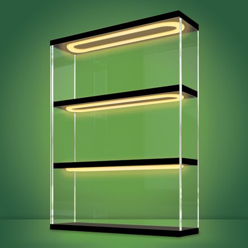 NONEMEY Lighted 3-Tier Display Case