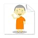 Orange Gown Monk Nepal Cartoon Cleaning Cloth Phone Screen Glasses Cleaner 5pcs