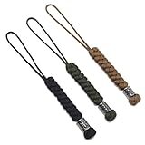 Trufas 3 Pack Handmade Knife Lanyard With Steel Bead Paracord Lanyards for Knife EDC Tools Tactical Lanyards