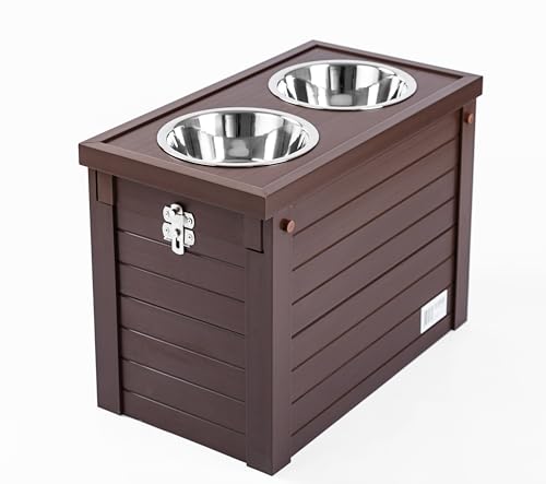 New-Age-Pet-ECOFLEX-Elevated-Dog-Feeder-with-2-Stainless-Steel-Bowls-and-Sliding-Lid-Storage-Bin